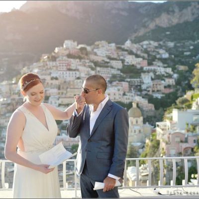 Wedding vows in Positano