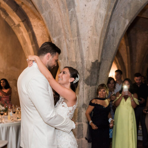 first dance in villa cimbrone