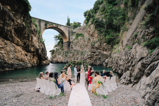 Beach wedding on the Amalfi coast Italy