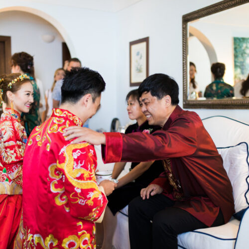 tea ceremony in villa cimbrone