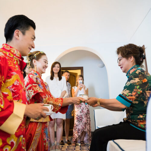 tea ceremony in villa cimbrone