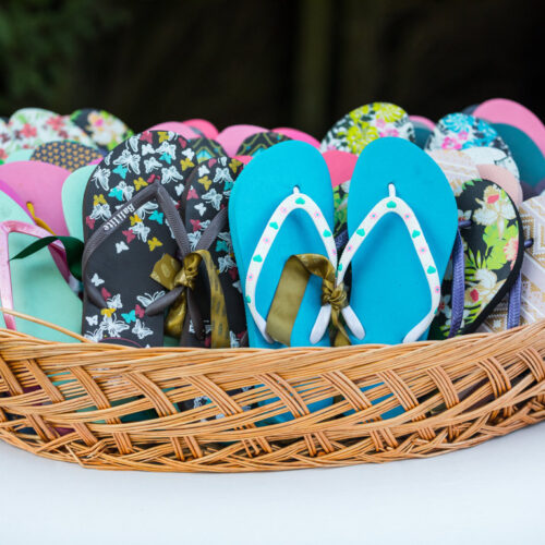 flip flops amalfi coast wedding